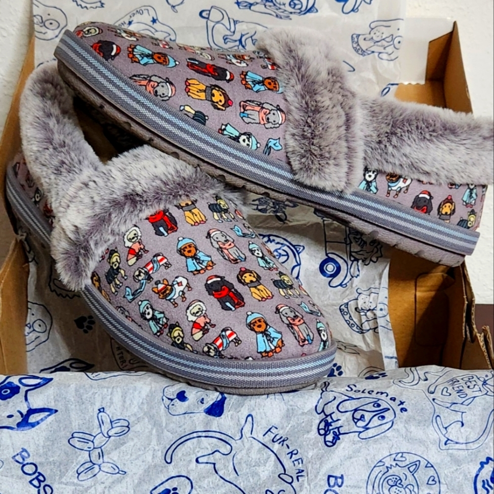 Women's BOBS Too Cozy Winter Wags Slipper Shoes Size 7.5
